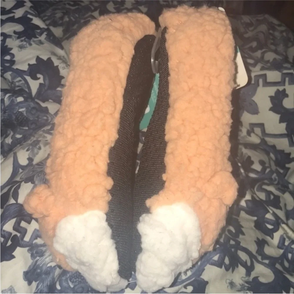 🔴 Kids animal fox soft sole cozy slippers unisex girl or boy size small 11…